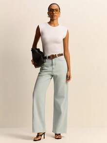 Daynim Jeans de cintura alta y pierna recta - Lavado ligero - Ver 9