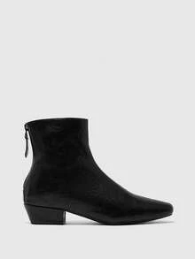 CUCCOO BIZCHIC Women's Fashionable Versatile Chunky Heel Ankle Boots For Christmas Valentine's Day - Black - View 2