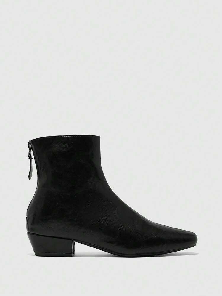 CUCCOO BIZCHIC Women's Fashionable Versatile Chunky Heel Ankle Boots For Christmas Valentine's Day