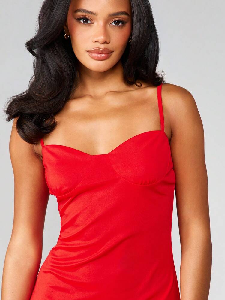 MISSGUIDED Sweetheart Neckline Bodycon Mini Dress With Adjustable Spaghetti Straps