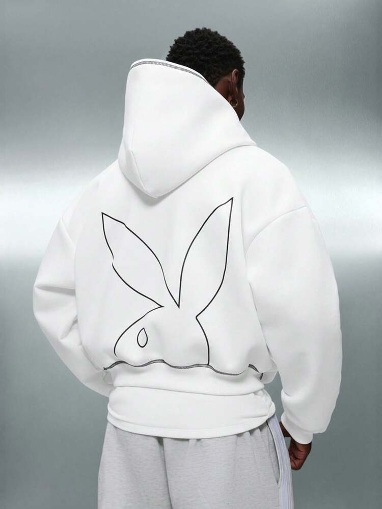 PLAYBOY X SUMWON Oversized Logo Hoodie With Bunny Back Print
