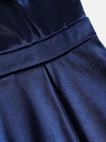 SHEIN Đầm dệt kim trễ vai thanh lịch cho bé gái tuổi teen, màu xanh hải quân. - Màu xanh hải quân - Xem 8