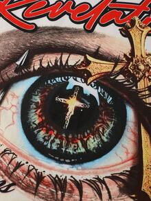 ROMWE MEN Street Life Spring/Summer Casual Graphic White Men'S Casual Round Neck Loose Fit Handpainted T-Shirt, Summer - White - View 4