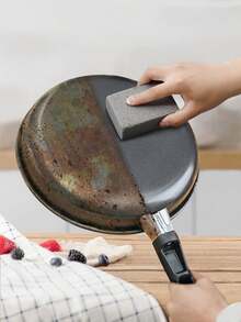 1/2/4Pcs BBQ Oven Cleaning Brick, BBQ Scraper Cleaning Stone, Multifunctional Stain And Oil Cleaning Brush That Can Be Cut, Suitable For Stoves, Sinks, Tableware, Frying Pans, BBQ Net Cleaning, Kitchen, Bathroom, Home, Household Supplies