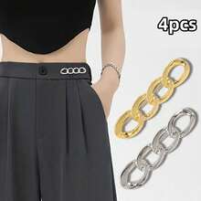 1/2/3/4pcs Invisible Waist Adjuster Buckle, Jeans & Skirts Waist Reducer, No Sewing Required, Detachable