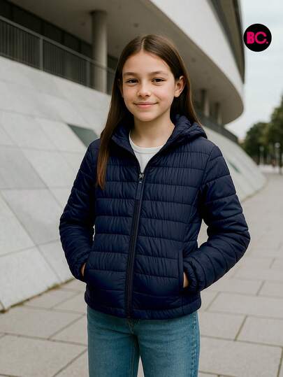  Chamarra Big City Niña Juvenil Moderna Forro Polar