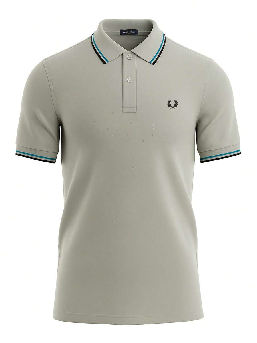 Fred Perry Men's Polo T-Shirt Light Green - Limestone - View 1