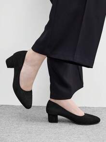 CUCCOO BIZCHIC 女士时尚百搭简约高跟鞋 - 黑色 - 查看 4