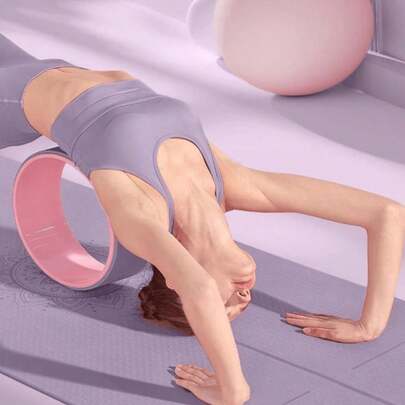 Rueda de yoga con apertura trasera, artefacto de flexión de espalda para principiantes, rueda de yoga, círculo de pilates, equipo de yoga