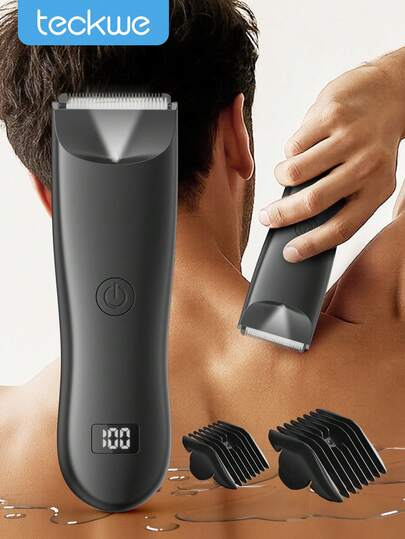 Teckwe Powerful, Full Body Shaver, Men's Body Trimmer, Electric Shaver For Pubic Hair, Chest, Legs, Waterproof & Rechargeable, Perfect Gift Travel Halloween Party