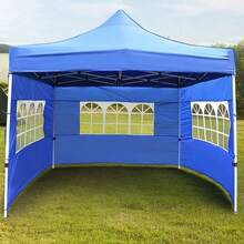 1 Piece Of Cold Proof Transparent Sunshade Tarpaulin, Outdoor Four Legged Umbrella Fence Tent. The Product Only Includes The Surrounding Fabric Of The Tent And Does Not Include The Top And Bracket. - Roman Window-3M - View 3
