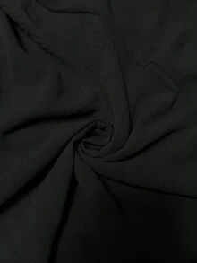 Lounesse 大码女式深绿色休闲连衣裙，适合日常穿着和通勤。 - 黑色 - 查看 7