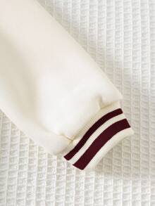 Cozy Pixies 2 st. set med mjuk stickad tröja för babypojke med tecknad björnmönster och långärmad tröja och byxor i resår i midjan