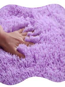 3 piezas Alfombra de baño y alfombra de inodoro absorbentes de unicolor, decoración del hogar para el baño, alfombra para exteriores, alfombra de puerta, decoración de otoño, alfombra, accesorios de baño, de vuelta a la escuela - Rosa Fucsia - Ver 3