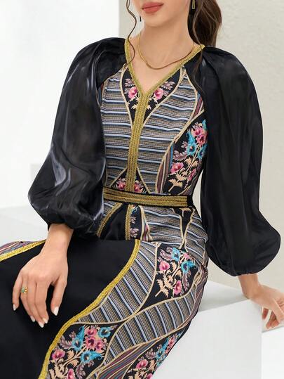 Al Najma 女士土耳其长款连衣裙和阿拉伯传统长袍