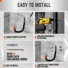 2pcs Bicycle Iron Hook Needs To Be Perforated With Screws, Which Is Suitable For Outdoor Installation In The Firewood Room