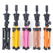 Giá đỡ tóc giả Tripod cho thợ làm tóc thực hành kiểu tóc Hiển thị Đầu ma-nơ-canh tóc thật Đầu ma-nơ-canh búp bê thẩm mỹ Đầu đào tạo Giá đỡ kim loại có thể điều chỉnh - Nhiều màu - Xem 2