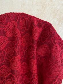 Soleia Áo hai dây dệt kim màu trắng có họa tiết ôm sát dành cho nữ - Đỏ - Xem 7