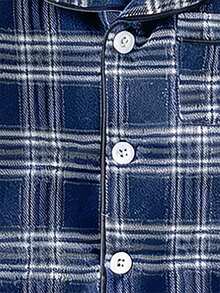 Baby Boys Pajamas-2 Piece Pajama Set Navy Plaid Button Front Long Sleeve Collared Top Full Length Pants Elastic Waist Cozy Breathable Sleepwear Two Piece Outfit Holiday New Year 2026 All Season Classic Family Gift Boys Pajama Sets Boy Pajamas Set Checkered Baby Boy Clothes Baby Boy Sleepwear