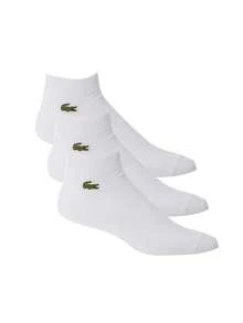 Lacoste 3 Pack Adult Sport Unisex Socks - Blanc/Blanc-Blanc - View 1