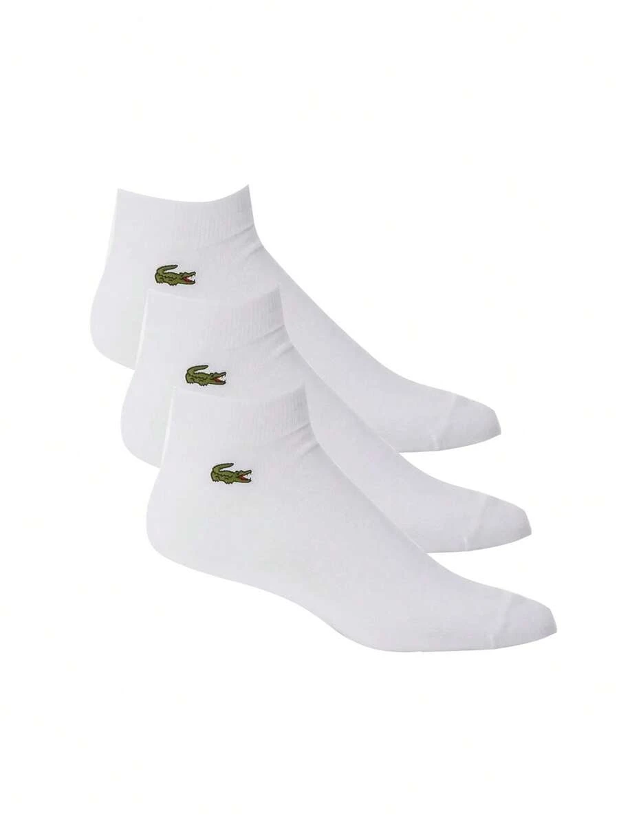 Lacoste 3 Pack Adult Sport Unisex Socks - Blanc/Blanc-Blanc - View 1