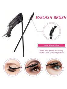 313件套化妆工具套装，包含1个塑料收纳盒、发夹、眼线刷、睫毛膏刷和唇膏刷。 - 黑色 - 查看 3