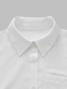SHEIN Franclia Bộ đồ thường ngày phối vải chắp vá màu tương phản 2 trong 1 dành cho nữ kèm quần ống đứng cạp chun - Nhiều màu - Xem 5