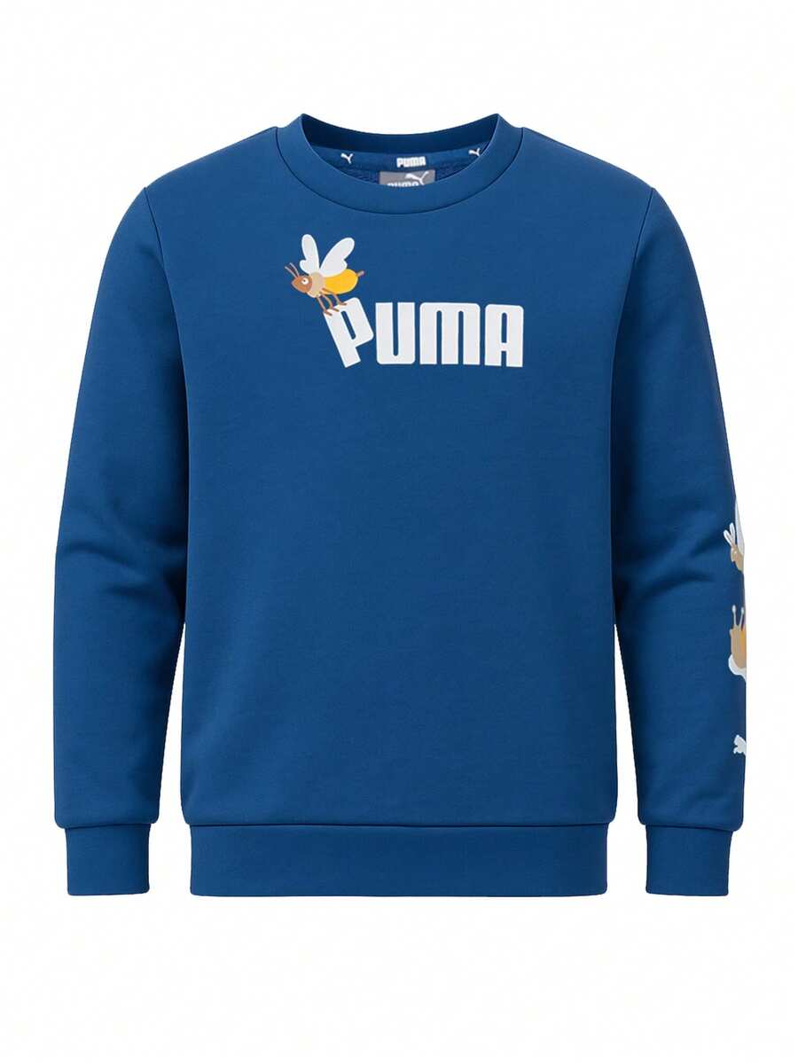Puma Small World Kids Sweatshirt Blue - Blue - View 1