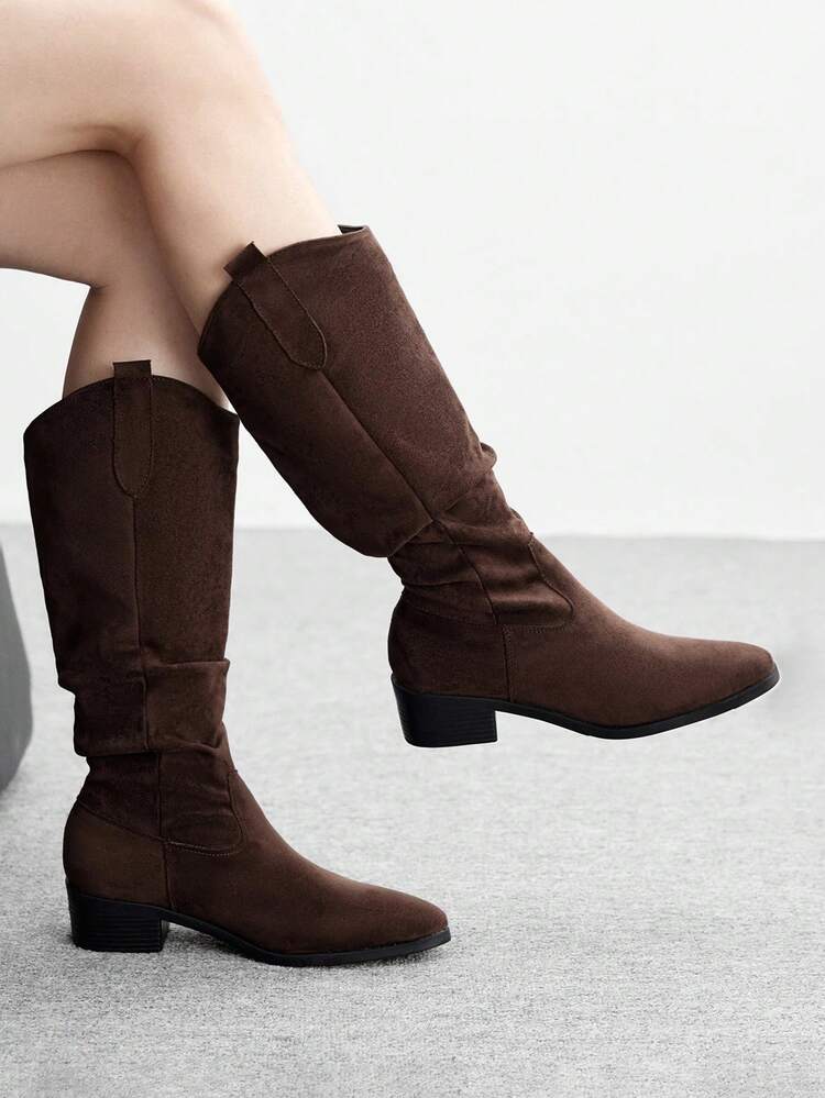 CUCCOO BIZCHIC Casual Chunky Heel Women Knee-High Boots For Christmas