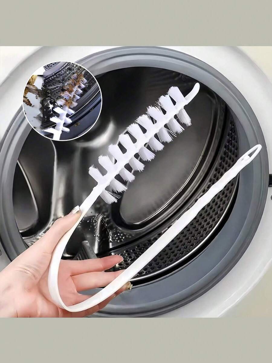 1 cái chổi vệ sinh lồng máy giặt, chổi làm sạch máy giặt, chổi làm sạch ống thông hơi máy sấy, chổi cán dài chuyên dụng, dụng cụ vệ sinh nhà cửa, chổi làm sạch phòng tắm và nhà vệ sinh.