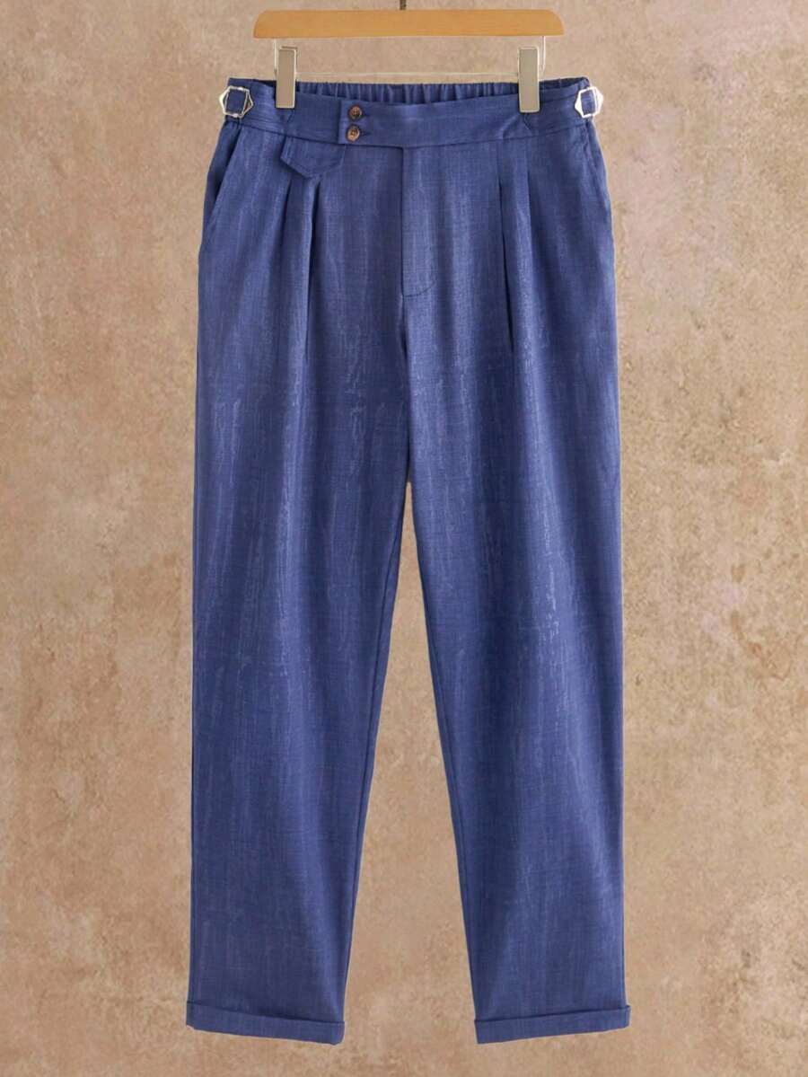 Manfinity NXTstreet Men's Casual Everyday Workwear Slim Fit Solid Color Slant Pocket Pants