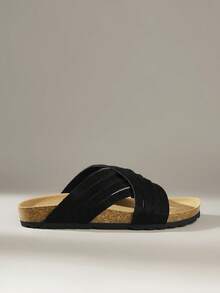 Solecia 女士休闲百搭平底拖鞋，夏季 - 黑色 - 查看 2