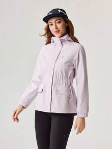 OutZeal 女士户外夹克 露营徒步 防水防风 多口袋 - 淡紫色 - 查看 9
