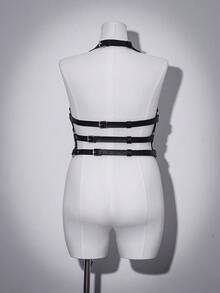 AltCore Plus Size Women's Sexy Lingerie With Round Ring Leather Decor