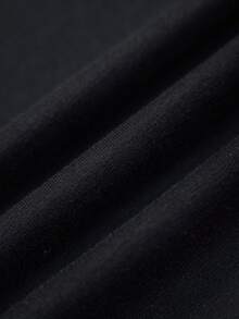 Betty Boop x SHEIN Plus Size Summer Casual Cartoon Figure Graphic Round Neck Short Sleeve T-Shirt - Black - View 7