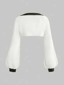ROMWE Vintage Fairycore Embroidered Shawl Cardigan, Fox Pattern Jacquard Knit - Beige - View 2