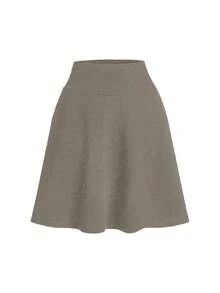 SHEIN LUNE Váy trơn màu tối giản, đa năng, thoải mái khi đi làm - màu nâu - Xem 3