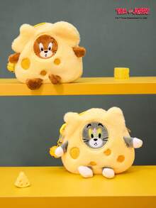 TOM & JERRY X Joivida 可爱的杰瑞奶酪图案迷你无绒毛挂包 – 可爱卡通钱包，情人节春夏风格 - 黃色 - 查看 7