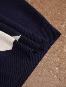 Activina Áo len cổ lọ tay dài phối màu chơi golf & tennis cho nữ - Xanh và trắng - Xem 8