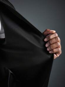 Driftmere 男士巴黎字母图形和彩色条纹印花飞行员夹克，配有松紧腰慢跑裤 2 件套，适合春秋季休闲户外日常穿着 - 黑色 - 查看 9