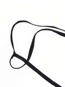 1pc Sexy Lace Trim Breathable Briefs For Men - Black - View 4