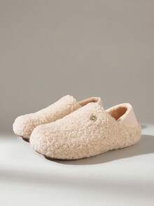 Solecia Women's Casual Versatile Commuting Minimalist Thermal Lined Flats, Autumn/Winter For Christmas - Beige - View 2