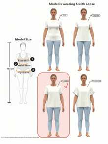 INAWLY 女士夏季休闲V领短袖T恤，月亮印花图案，女式上衣 - 黑色 - 查看 4