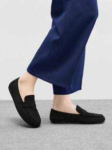 CUCCOO BIZCHIC Women's Casual Versatile Commuting Flat Loafers For Christmas - Black - View 5
