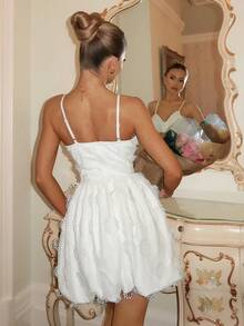 Glamine Charm Vestido de novia/fiesta de encaje blanco para mujer - Blanco - Ver 2