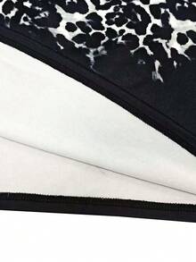 EMERY ROSE Women's Casual Animal Print Round Neck Long Sleeve T-Shirt, Autumn - Multicolor - View 5