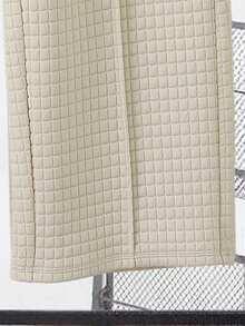 2pcs/Set Teenage Boys Casual Plaid Textured Fabric Zip-Up Polo Shirt Outfit, Suitable For Daily Commute, Leisure And Various Occasions