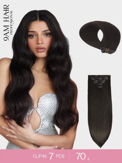 Clip In Hair Extensions Real Human Hair Remy Human Hair Extensions Clip Ins For Women, Natural Human Hair Clip Ins Hair Extensions Winter Christmas Halloween Costumes Autumn Outfits Women Fall Outfits