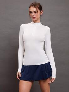 Activina Hanorac cu mânecă lungă, moale, respirabil, cu orificiu pentru degetul mare