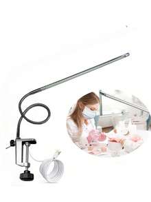 USB LED 台灯，可调节夹式 LED 美甲灯，护眼鹅颈灯管，360° 旋转，带开关，LED 夹灯，适用于美甲、阅读，适合书桌、床头柜、卧室、办公室、学校等场所。 - 均碼 - 查看 2